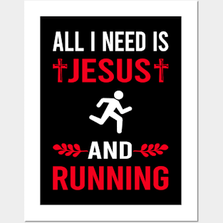 I Need Jesus And Running Run Runner Posters and Art